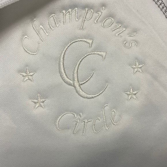 NWT Eddie Bauer Fleece Pullover Womens Medium White Zip Champions Circle Logo - Picture 4 of 8